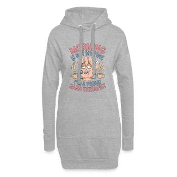 Hand Therapist Morning Is Not My Physiotherapist - Hoodie-Kleid - Grau meliert - Vorne