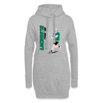 Lacrosse Spieler - Hoodie-Kleid - Grau meliert - Vorne