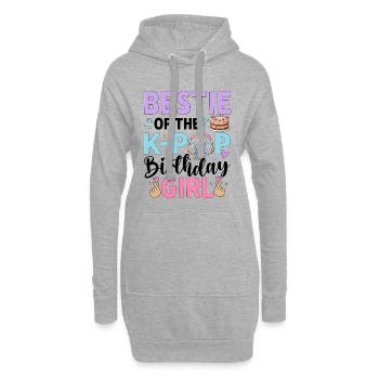 Meilleure amie de la fille d’anniversaire de la K-Pop - Sweat-shirt à capuche long Femme - gris chiné - Devant