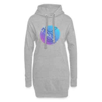 Astrologie aquarelle du zodiaque du Taureau - Sweat-shirt à capuche long Femme - gris chiné - Devant