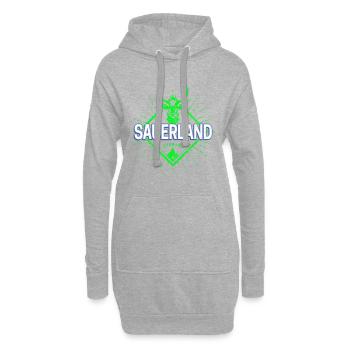 Souvenir rétro de cerfs du Sauerland, Allemagne - Sweat-shirt à capuche long Femme - gris chiné - Devant