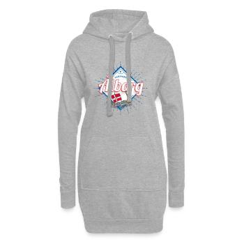 Aalborg Stadt Dänemark Wikingerschiff Souvenir - Hoodie-Kleid - Grau meliert - Vorne