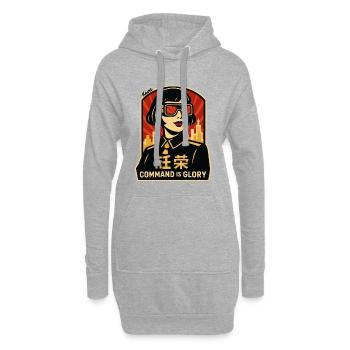 Command Is Glory Retro-Poster - Hoodie-Kleid - Grau meliert - Vorne