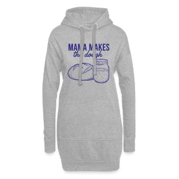 Sauerteig-Mama macht den Teig-Brotbacker - Hoodie-Kleid - Grau meliert - Vorne