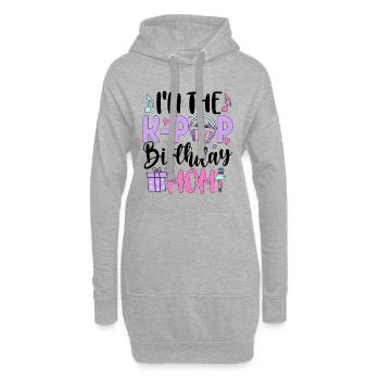 Je suis la maman d’anniversaire de K Pop - Sweat-shirt à capuche long Femme - gris chiné - Devant