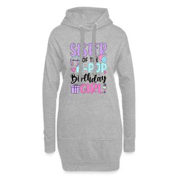 Sœur de la fille d’anniversaire de K Pop - Sweat-shirt à capuche long Femme - gris chiné - Devant