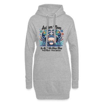 Autismus Mama Shirt - Autismus Awareness - Hoodie-Kleid - Grau meliert - Vorne