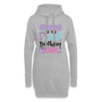 Grand-mère de la fille d’anniversaire de K Pop - Sweat-shirt à capuche long Femme - gris chiné - Devant