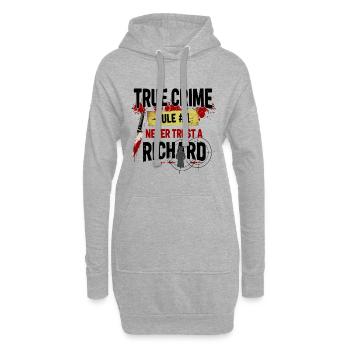 True Crime Richard - Hoodie-Kleid - Grau meliert - Vorne