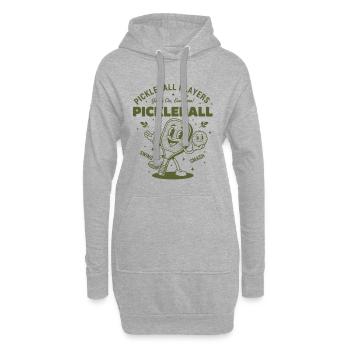 Pickleball-Spieler lustige Pickleball-Liebe - Hoodie-Kleid - Grau meliert - Vorne