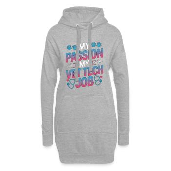 Vet Tech My Passion My Animal Care Professional - Hoodie-Kleid - Grau meliert - Vorne