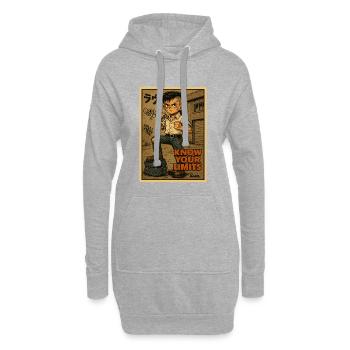 Kenne deine Grenzen Street Kid - Hoodie-Kleid - Grau meliert - Vorne