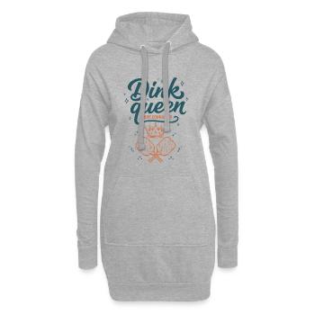 Pickleball Dink Queen Court Commander Spieler - Hoodie-Kleid - Grau meliert - Vorne