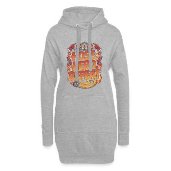 Fire Lieutenant Hose Hero Repeat Fire Department - Hoodie-Kleid - Grau meliert - Vorne