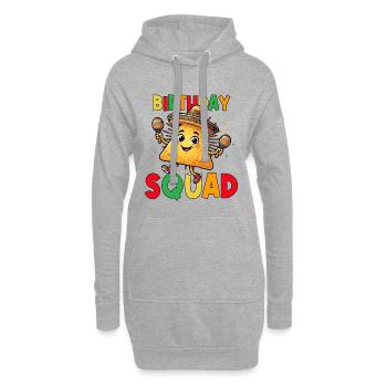 Geburtstagsteam Cinco De Mayo Mexikanische Tacos - Hoodie-Kleid - Grau meliert - Vorne