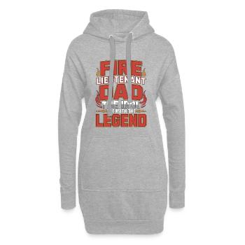 Fire Lieutenant Dad The Idol The Rescue Officer - Hoodie-Kleid - Grau meliert - Vorne