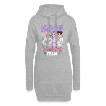 Équipe d’anniversaire K Pop - Sweat-shirt à capuche long Femme - gris chiné - Devant