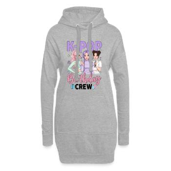 Équipe de fête d’anniversaire K Pop - Sweat-shirt à capuche long Femme - gris chiné - Devant