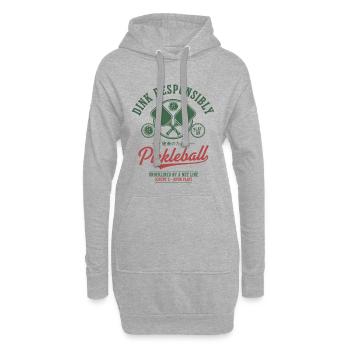 Pickleball-lustiger Spieler lieben Pickleball-Paddel - Hoodie-Kleid - Grau meliert - Vorne
