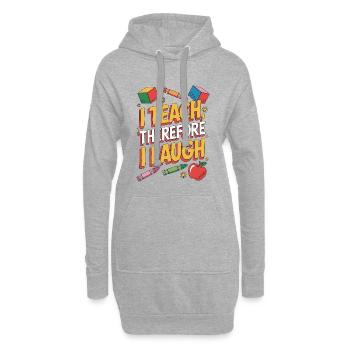 Elementary Teacher I Teach Therefore Educator - Hoodie-Kleid - Grau meliert - Vorne