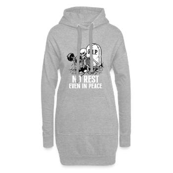 No Rest Even In Peace Skelett Fitness - Hoodie-Kleid - Grau meliert - Vorne