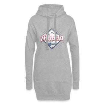 Atlanta in Georgia Vereinigte Staaten USA Souvenir - Hoodie-Kleid - Grau meliert - Vorne