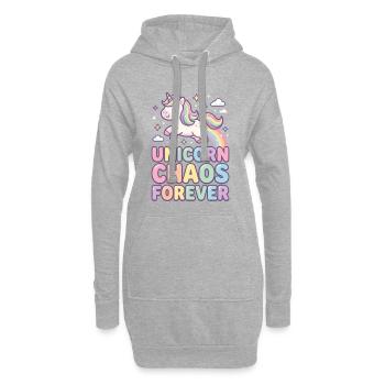 Unicorn Chaos Forever Unicorn Pastel - Sweat-shirt à capuche long Femme - gris chiné - Devant