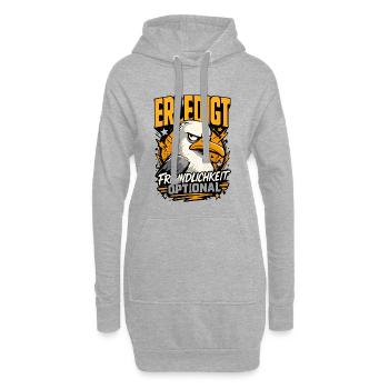 Erledigt Freundlichkeit optional Adler Humor - Hoodie-Kleid - Grau meliert - Vorne