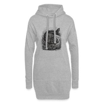 Karpfen Angeln Design – Carp Fishing Art - Hoodie-Kleid - Grau meliert - Vorne