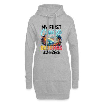 Ma première croisière aux Bahamas 2026 - Sweat-shirt à capuche long Femme - gris chiné - Devant