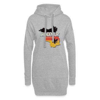 Brandenburg Deutschland Retro Bundesland Landkarte - Hoodie-Kleid - Grau meliert - Vorne