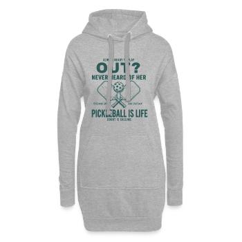 Pickleball-lustige Spielerin liebt Pickleball-Courtout - Hoodie-Kleid - Grau meliert - Vorne