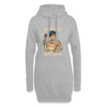 Punk Chef Rebel jusqu’à ce que je le dise - Sweat-shirt à capuche long Femme - gris chiné - Devant
