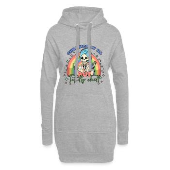 Bewusstsein für chronisch kranke Fibromyalgie - Hoodie-Kleid - Grau meliert - Vorne