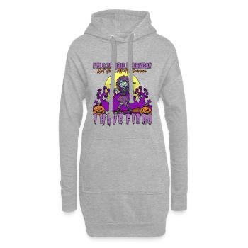 Zombie-Alltagsbewusstsein für Fibromyalgie - Hoodie-Kleid - Grau meliert - Vorne