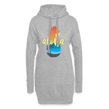 Aloha Sunset Pineapple – Ambiances de la plage d’Hawaï - Sweat-shirt à capuche long Femme - gris chiné - Devant