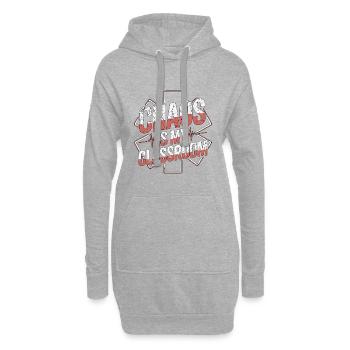 Instructeur ambulancier Chaos est mon service d’urgence - Sweat-shirt à capuche long Femme - gris chiné - Devant