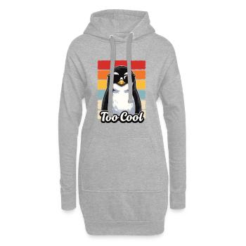 Trop cool t-shirt rétro de lunettes de soleil Penguin - Sweat-shirt à capuche long Femme - gris chiné - Devant