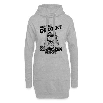 Zuhause gezockt Gymnasium gerockt Capybara Abitur - Hoodie-Kleid - Grau meliert - Vorne