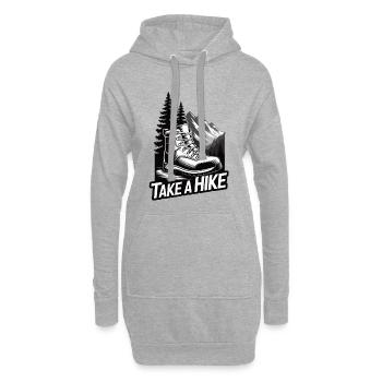 Wandern Outfit Take A Hike Bergsteiger Outdoor - Hoodie-Kleid - Grau meliert - Vorne