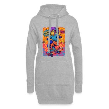 Shaka Brah Skater Pop Art - Hoodie-Kleid - Grau meliert - Vorne