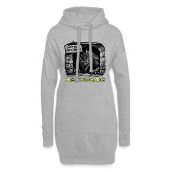 Avertissement sur la légende polonaise de Bazyliszek - Sweat-shirt à capuche long Femme - gris chiné - Devant