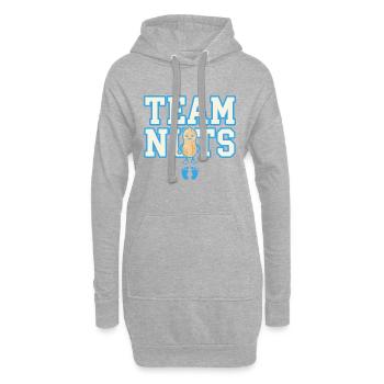 Team Nuts Erdnuss Design - Hoodie-Kleid - Grau meliert - Vorne