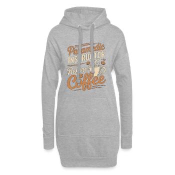 Paramedic Instructor Before EMS Coffee Lover - Hoodie-Kleid - Grau meliert - Vorne