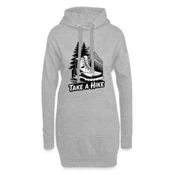 Outdoor T-Shirt Wandern Berge Natur - Hoodie-Kleid - Grau meliert - Vorne