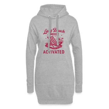 Lazy Beach Mode Activated Shirt Summer Vibes - Hoodie-Kleid - Grau meliert - Vorne