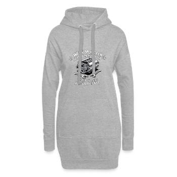 Wenn Motoren sprechen könnten - Hoodie-Kleid - Grau meliert - Vorne