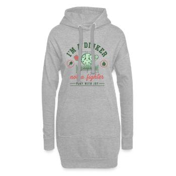 Pickleball-lustiger Spieler liebt Pickleball-Spiel - Hoodie-Kleid - Grau meliert - Vorne