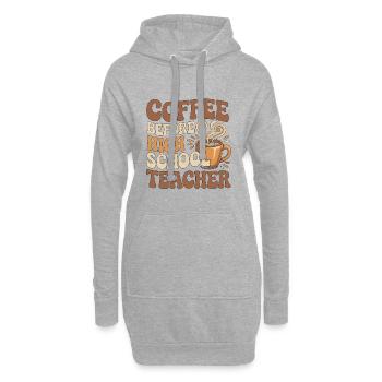 Professeur de lycée Éducation au café Amateur de café - Sweat-shirt à capuche long Femme - gris chiné - Devant