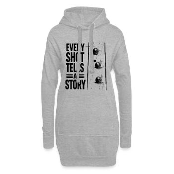 Every Shot Tells A Story Boule Petanque Sport - Hoodie-Kleid - Grau meliert - Vorne